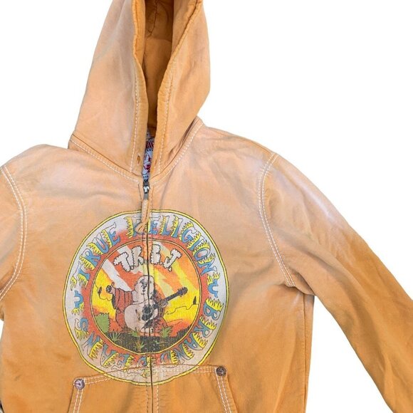 VINTAGE True Religion Hoodie Sweater XL Sunburst Buddha - Picture 2 of 7
